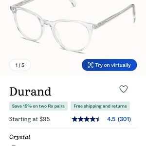 Warby Parker Crystal Glasses